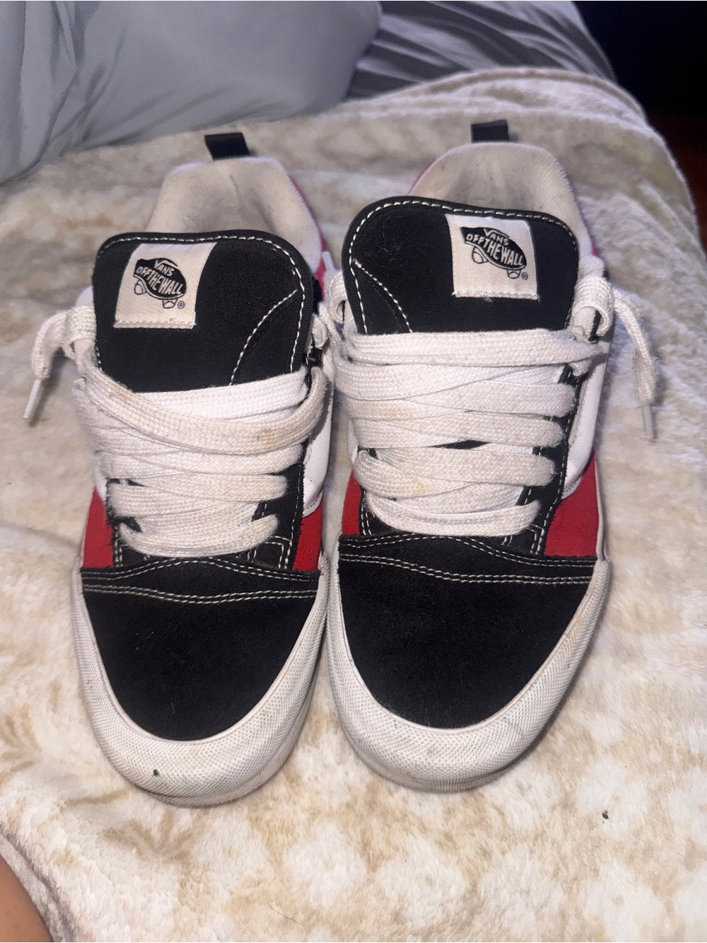 Vans Skate Shoes in Black, White & Red